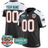 Dolphins Throwback Shula 347 Patch Vapor Custom Jersey – All Stitched – Men – Black Alternate