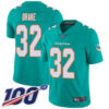 Nike Dolphins #32 Kenyan Drake Aqua Green Team Color Men’s Stitched NFL 100th Season Vapor Limited Jersey