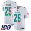 Nike Dolphins #25 Xavien Howard White Men’s Stitched NFL 100th Season Vapor Limited Jersey