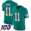 Nike Dolphins #11 DeVante Parker Aqua Green Alternate Men’s Stitched NFL 100th Season Vapor Limited Jersey
