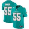 Nike Miami Dolphins #55 Jerome Baker Aqua Green Team Color Men’s Stitched NFL Vapor Untouchable Limited Jersey