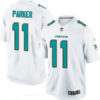Men’s Miami Dolphins #11 DeVante Parker White Road Stitched NFL Nike Game Jersey