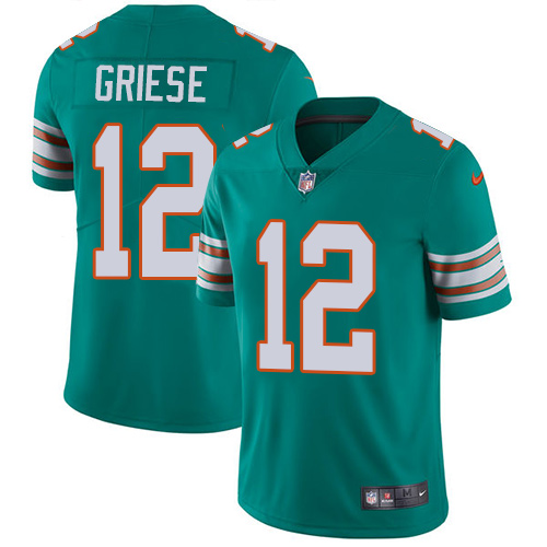 Nike Miami Dolphins #12 Bob Griese Aqua Green Alternate Men’s Stitched NFL Vapor Untouchable Limited Jersey