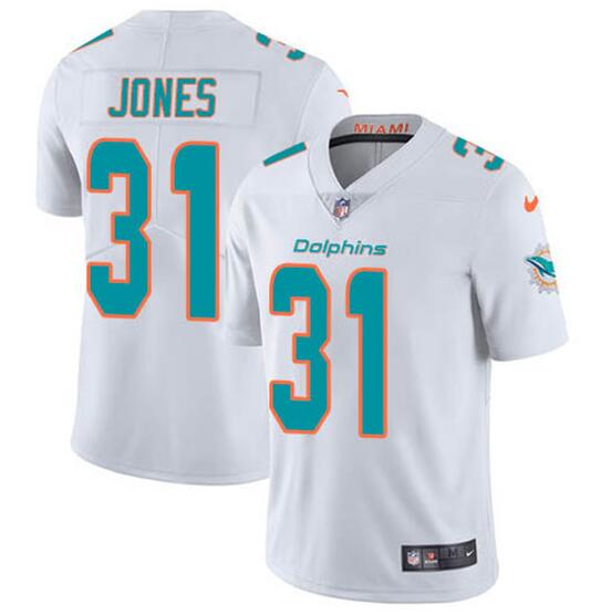 Men’s Miami Dolphins #31 Byron Jones White Vapor Untouchable Limited Stitched Jersey