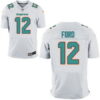 Men’s 2017 NFL Draft Miami Dolphins #12 Isaiah Ford White Road Stitched NFL Nike Elite Jersey