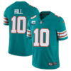 Men’s Miami Dolphins 2022 #10 Tyreek Hill Aqua With 2-star C Patch Rush Color Stitched Football Jerse