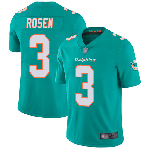 Dolphins #3 Josh Rosen Aqua Green Team Color Men’s Stitched Football Vapor Untouchable Limited Jersey
