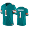 Men’s Miami Dolphins #1 Tua Tagovailoa Aqua 2023 F.U.S.E Vapor Limited Stitched Football Jersey