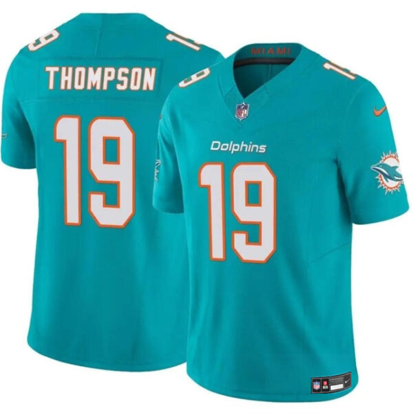 Men’s Miami Dolphins #19 Skylar Thompson Aqua 2024 F.U.S.E Vapor Limited Football Stitched Jersey