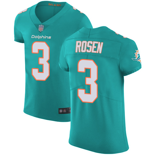 Dolphins #3 Josh Rosen Aqua Green Team Color Men’s Stitched Football Vapor Untouchable Elite Jersey