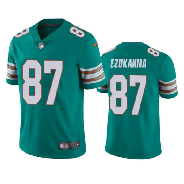 Men’s Miami Dolphins #87 Erik Ezukanma Aqua Color Rush Limited Stitched Football Jersey