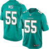 Men’s Miami Dolphins #55 Koa Misi Green Team Color Stitched NFL Nike Game Jersey