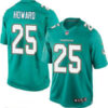 Men’s Miami Dolphins #25 Xavien Howard Green Team Color Stitched NFL Nike Game Jersey