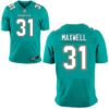 Men’s Miami Dolphins #31 Byron Maxwell Aqua Green Team Color NFL Nike Elite Jersey