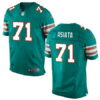 Men’s 2017 NFL Draft Miami Dolphins #71 Isaac Asiata Aqua Green Alternate Stitched NFL Nike Elite Jersey