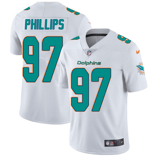 Nike Miami Dolphins #97 Jordan Phillips White Men’s Stitched NFL Vapor Untouchable Limited Jersey