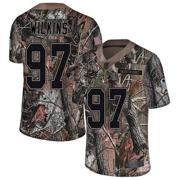 Dolphins #97 Christian Wilkins Camo Men’s Stitched Football Limited Rush Realtree Jersey