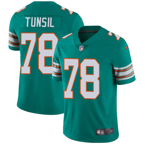Nike Dolphins #78 Laremy Tunsil Aqua Green Alternate Men’s Stitched NFL Vapor Untouchable Limited Jersey