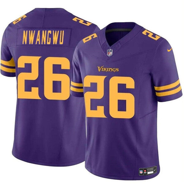 Minnesota Vikings #26 Kene Nwangwu Purple 2023 FUSE Color Rush Jersey