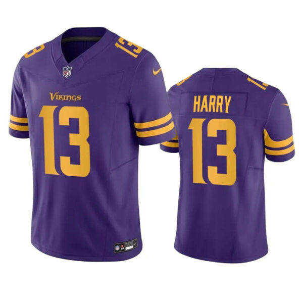 Minnesota Vikings #13 N’keal Harry Purple 2023 FUSE Color Rush Limited Football Stitched Jersey