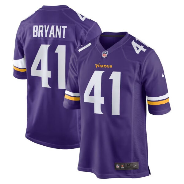 Minnesota Vikings #41 Austin Bryant Game Jersey – Purple