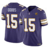 Minnesota Vikings #15 Josh Dobbs Purple 2023 FUSE Throwback With John Madden Jersey