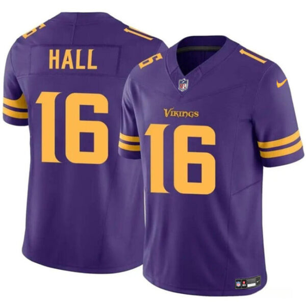 Minnesota Vikings #16 Jaren Hall Purple 2023 FUSE Vapor Untouchable Color Jersey