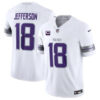 Minnesota Vikings #18 Justin Jefferson White 2024 FUSE With 2 Star C Patch Jersey
