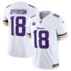 Minnesota Vikings #18 Justin Jefferson White 2024 FUSE With 2 Star C Patchs Jersey