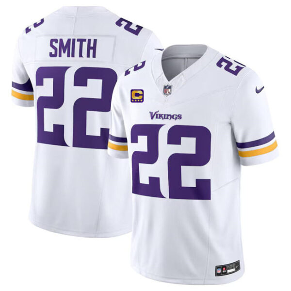 Minnesota Vikings #22 Harrison Smith White 2024 FUSE With 4 Star C Patch Jersey