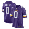Minnesota Vikings #0 Ivan Pace Jr Game Jersey Purple