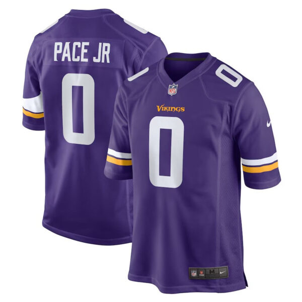 Minnesota Vikings #0 Ivan Pace Jr Game Jersey Purple