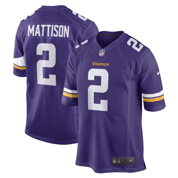 Alexander Mattison Minnesota Vikings Nike Game Player Jersey Purple
