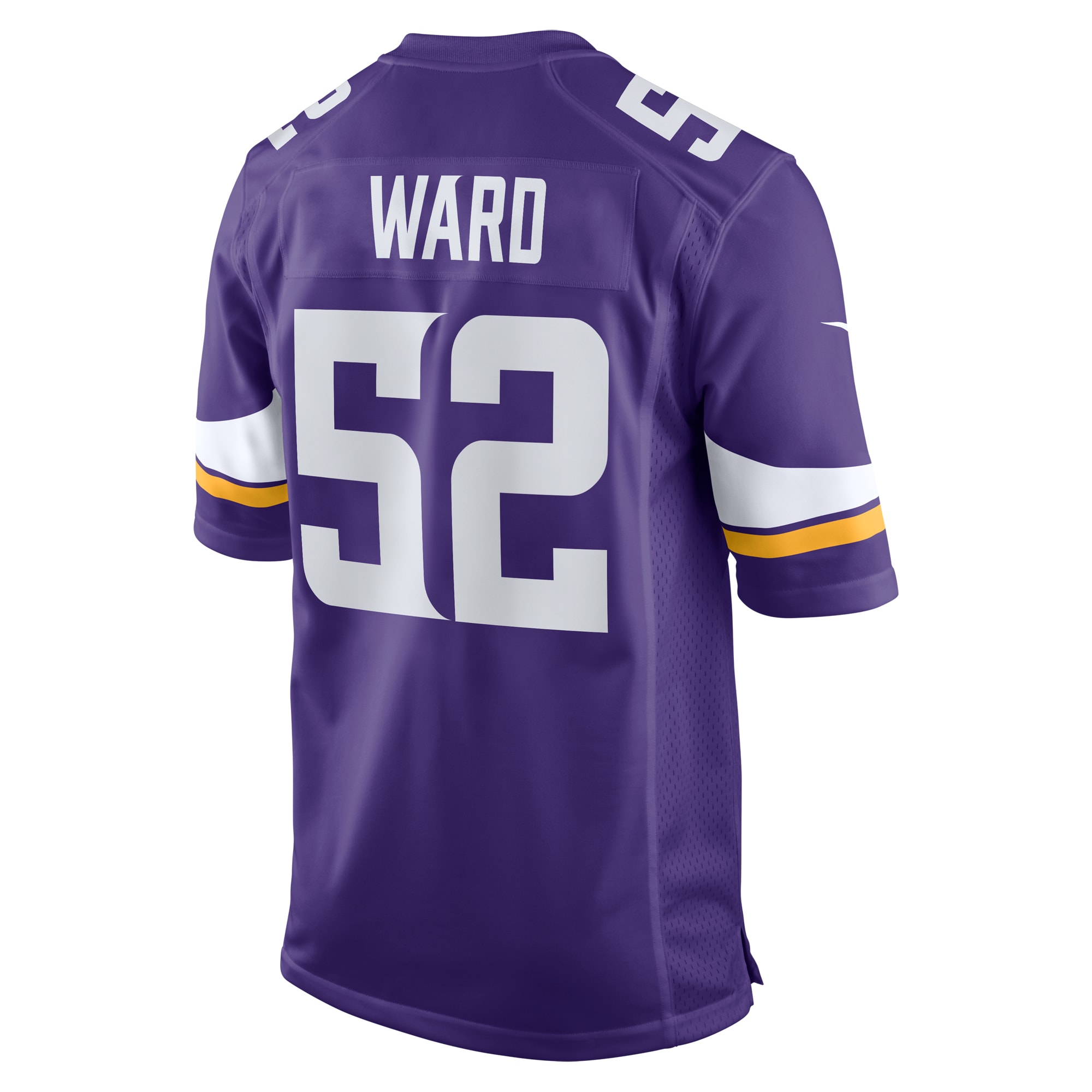 Jihad Ward Minnesota Vikings Nike Team Game Jersey Purple - Image 3