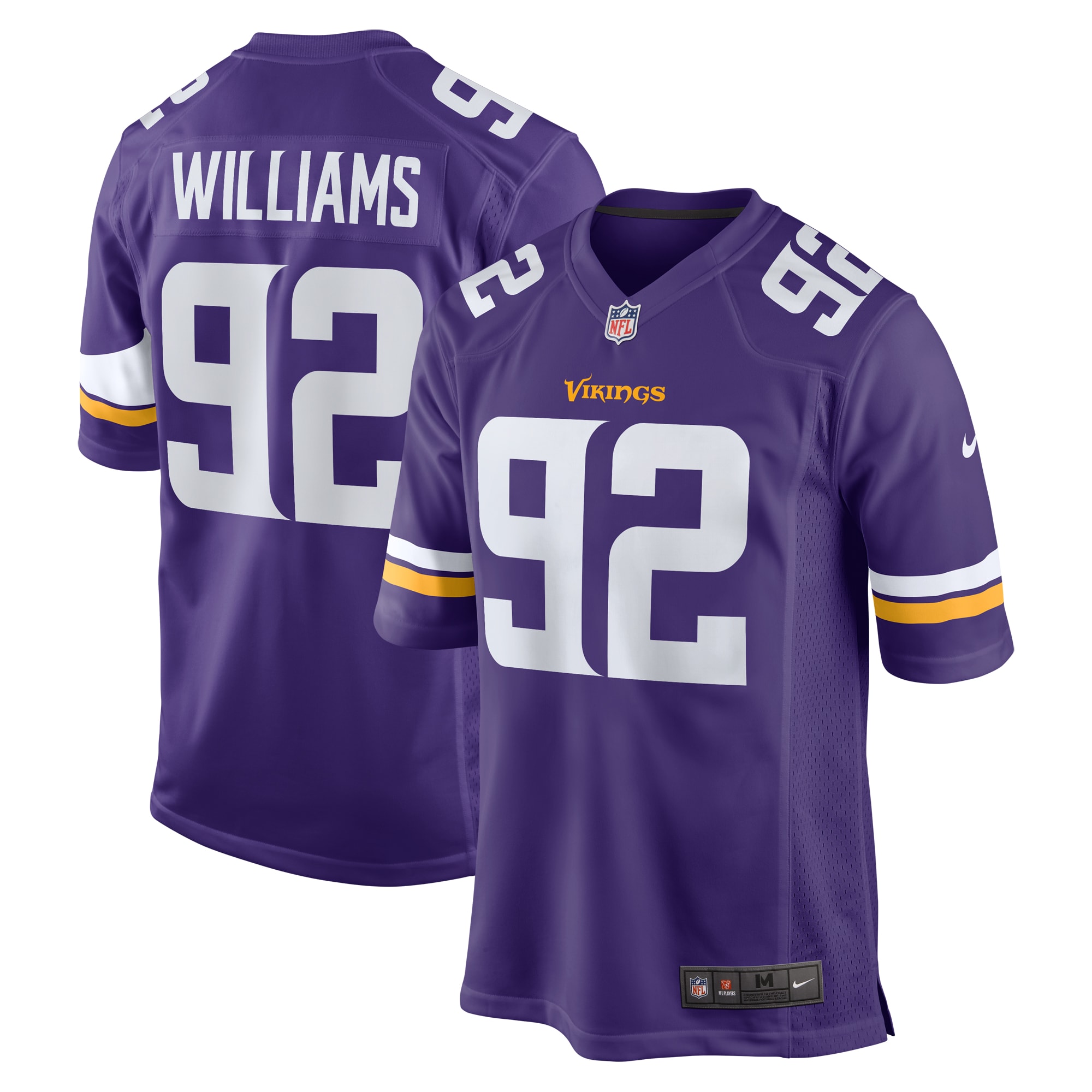 Jonah Williams Minnesota Vikings Nike Team Game Jersey Purple