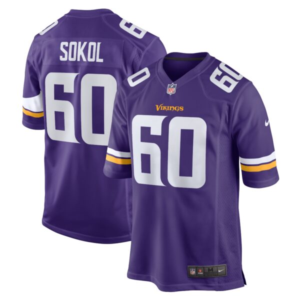 Josh Sokol Minnesota Vikings Nike Home Game Player Jersey Purple
