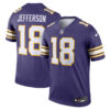 Justin Jefferson Minnesota Vikings Nike Alternate Legend Player Performance Top Purple