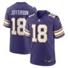 Justin Jefferson Minnesota Vikings Nike Classic Player Game Jersey Purple