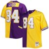 Randy Moss Minnesota Vikings Mitchell Ness Big Tall Split Legacy Retired Player Replica Jersey Purple Gold