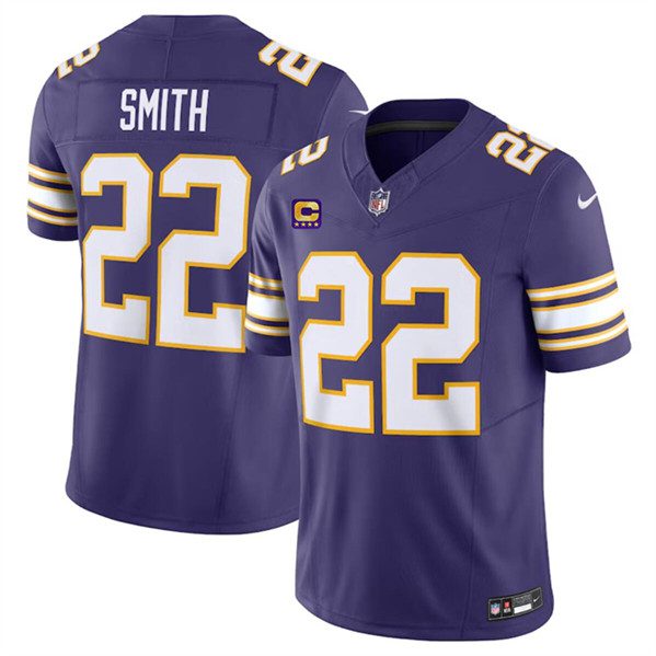 Minnesota Vikings #22 Harrison Smith Purple 2024 FUSE Throwback With 4 Star C Patch Vapor Untouchable Limited Stitched Jersey