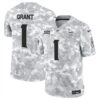 Minnesota Vikings #1 Bud Grant Arctic Camo 2024 FUSE Salute To Service Limited Football Stitched Jersey