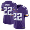 Minnesota Vikings #22 Harrison Smith Purple 2024 FUSE With 4 Star C Patch Vapor Untouchable Limited Stitched Jersey