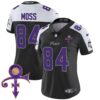 Women’s Minnesota Vikings 2024 Prince Vapor Limited Jersey – All Stitched – Black Alternate – Randy Moss