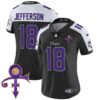Women’s Minnesota Vikings 2024 Prince Vapor Limited Jersey – All Stitched – Black Alternate – Justin Jefferson