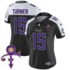Women’s Minnesota Vikings 2024 Prince Vapor Limited Jersey – All Stitched – Black Alternate – Dallas Turner