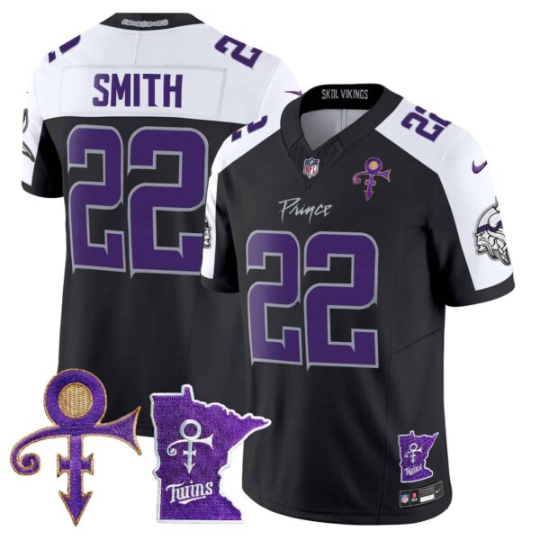Men’s Minnesota Vikings 2024 Prince Vapor Limited Jersey V2 – All Stitched – Black Alternate – Harrison Smith