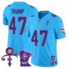 Men’s Minnesota Vikings 2024 Prince Vapor Limited Jersey V2 – All Stitched – Light Blue – Donald Trump