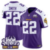 Men’s Minnesota Vikings King Of The North Patch Vapor Limited Jersey – All Stitched – Purple Alternate – Harrison Smith