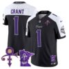 Men’s Minnesota Vikings 2024 Prince Vapor Limited Jersey V2 – All Stitched – Black Alternate – Bud Grant