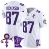 Men’s Minnesota Vikings 2024 Prince Vapor Limited Jersey V2 – All Stitched – White Limited – T.J. Hockenson
